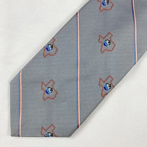 Corbata de Colección Sea World of Texas Logo Shamu Ballena Rayas Cuello Gris - Imagen 1 de 3