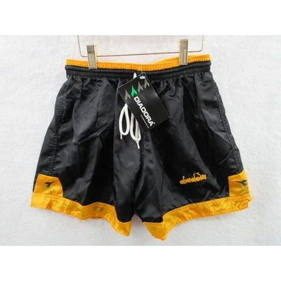 Vintage NWT Y2K DIADORA FUTRE Nylon Black Soccer Shorts -Embroidered Youth Large - Image 1 of 4