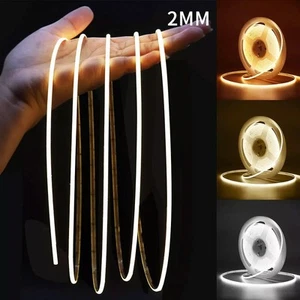 Super Thin 2mm COB LED Strip Light DC12V Lights Strip Ribbon Lamp Tape 480leds/m - Picture 1 of 16