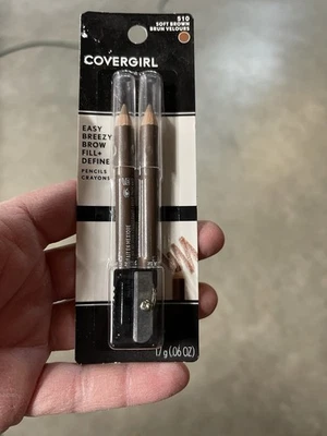 Covergirl Easy Breezy Brow Fill + Define Pencils Soft Brown 510 Pack of 2 New - Image 1 of 4