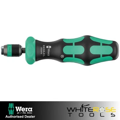 Wera Ratchet Screwdriver 838 RA-R L Bit Holding Screwdriver 40 Tooth 1/4" Hex - Image 1 of 4