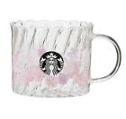 Starbucks Sakura 2023 Heat Resistant Glass Mug Twist Line 355ml Cherry Blossom