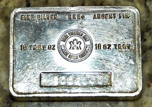 10 Oz Silver Bar Royal Canadian Mint Vintage Low Serial Number - Picture 1 of 10