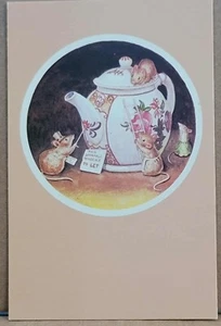 VINTAGE Post Card Racey Helps TEAPOT TO LET The Medici Society London - Picture 1 of 2