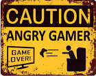 Blaszany znak Kaucja Angry Gamer Dekoracja Znak Napis Dekoracja Druk 20 x 25
