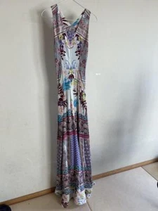 ETRO Silk Maxi Dress Sleeveless Size 40 Elegant Long Gown Made in Italy - Picture 1 of 11