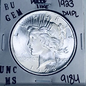 1923 P BU GEM PEACE SILVER DOLLAR UNC MS+++ U.S. MINT RARE COIN 9184 - Picture 1 of 3