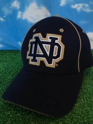 Notre Dame fighting Irish Hat cap Flex fit Fitted Zephyr M/L Blue H41 - Image 1 of 4