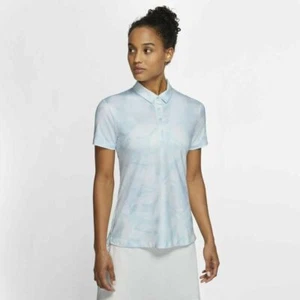 Women's Nike Dri-FIT UV Subtle Floral Printed Golf Polo L - Picture 1 of 2