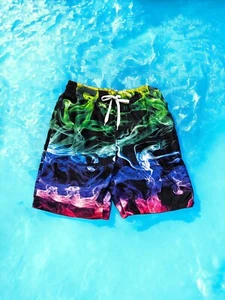 Swim Trunks Colorful Smoke Boys Size 10  - Picture 1 of 3