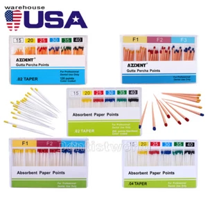 5Pack Dental Endo Absorbent Paper Points 0.04 /0.02 /Gutta Percha GP0.02 /F1- F3 - Picture 1 of 52