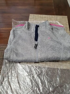 Nautica Girls Full Zip Fleece Jacket Logo Design Lightweight Wind Resistant Sz L - Picture 1 of 4