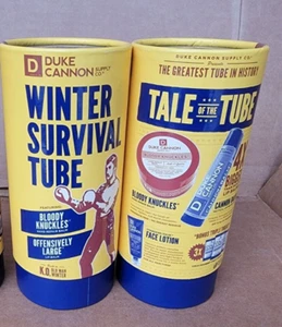 2 Sets Duke Cannon Winter Survival Tube Bloody Knuckles Lip Balm Cold Shower - Picture 1 of 4