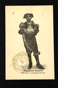 10s German Snake Charmer Marguerite circus carnival sideshow postcard - Picture 1 of 2