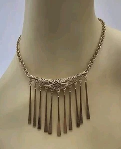 Vintage Emmons Filigree Choker With Dangles Floral Statement Adjustable - Picture 1 of 9