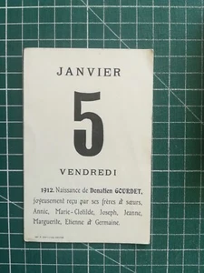 vp378 Faire part naissance Donatien Gourdet 1912 Nantes - Picture 1 of 1