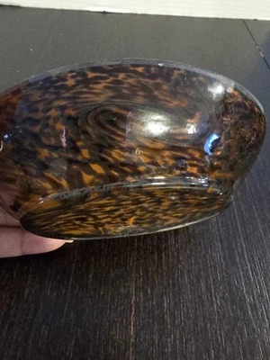 Jabonera de vidrio ámbar tortuga soporte para baratija Foto 1 de 4