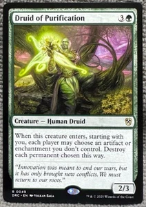 Druid of Purification Commander: Aetherdrift Regular 49 Magic The Gathering - Picture 1 of 2