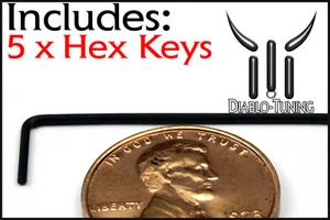 0.9mm Hex Tool / Allen Key - Qty 5 - 6150 Alloy Steel - Metric Short Arm M0.9 - Picture 1 of 2