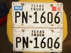 1980 TEXAS TRUCK LICENSE PLATES #PN-1606
