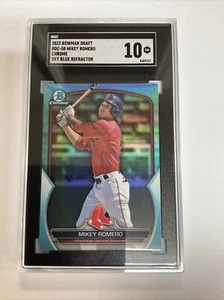 Mikey Romero 2023 Bowman Chrome Draft Sky Blue Refractor Rookie RC SGC 10 - Picture 1 of 2