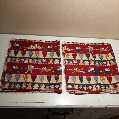 RARE 1Yd** Fabric Christmas Pageant Angels Moda Cynthia Young Hedgehog 1996 Vtg - Image 1 of 4