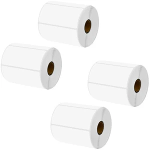 4 Rolls of 810 RDS03U1 Die Cut Shipping White Paper Labels For Brother TD-4100N - Picture 1 of 23
