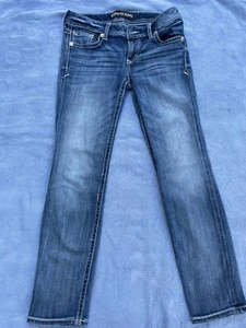 Express Skinny Jeans, Womens Low Rise, Dark Blue, Size 2S.  26" Inseam - Picture 1 of 3