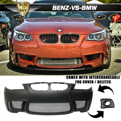 Fits 04-10 BMW E60 5-Series 1M Style PP Full Front Bumper Cover Conversion - Image 1 of 4