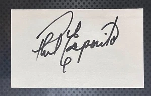 Phil Esposito Autographed 3x5 Index Card NHL Boston Bruins New York Rangers HOF - Picture 1 of 2