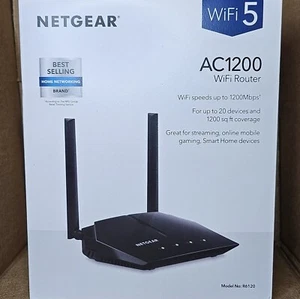 NETGEAR AC1200 Dual Band WiFi Router Model R6120 - OPEN BOX - NEVER USED - Picture 1 of 6