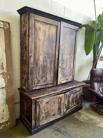 Antique Painted Handmade Rustic Cabinet / Pantry Cover