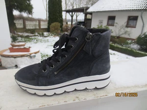 Gabor ★ Schnürer ★ Boots ★ Stiefel ★ Rauleder ★ blau ★ Gr. 37 (4) - Bild 1 von 9