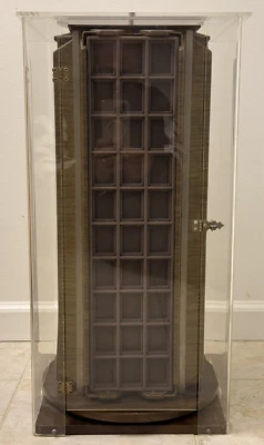 Locking Revolving Rotating Earrings Display Case Stand Holds 120 2" X 1.5" Cards - Image 1 of 4