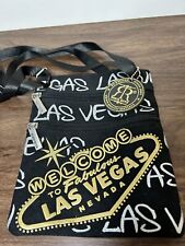 Robin Ruth Welcome to Las Vegas Small Adjustable Cross Body Canvas Shoulder Bag
