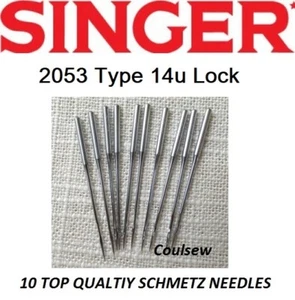 10 Overlocker Needles Schmetz Size 90/14 fits SINGER 2053 TYPE 14U ULTRALOCK - Picture 1 of 1