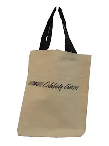 Celebrity Cruises - Nuevo Bolso de Mano de Lona Crema y Azul 12 x 14 Doble Asa - Imagen 1 de 8