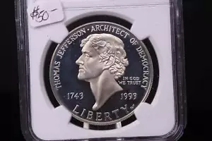 1993-S Jefferson Commemorative. Silver $1. NGC PF-69 Ultra Cameo. Store #03370 - Picture 1 of 3