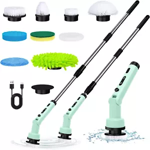 13-in-1 Electric Spin Scrubber with Adjustable Handle and 9 Brush Heads - Picture 1 of 12