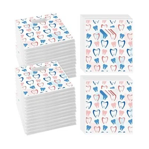 400 Pcs Tooth Patient Care Dental Bags 9 x 8 Inches Plastic Merchandise Bags ... - Picture 1 of 6