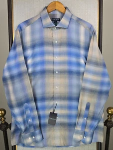 PETER MILLAR NEW $275 Italian Flannel Shirt Crown Crafted Very Soft Sz Large - Picture 1 of 16