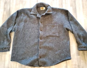 Vintage Earth Ragz Heavyweight Mens XL Gray Woven Button Up Jacket Acrylic Blend - Picture 1 of 8