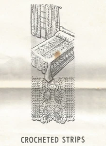 7451 Pineapple & Mesh Design Bedspread & Curtains Crochet Strips Patterns Vtg - Picture 1 of 4