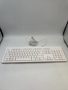 HP 125 White Wired Slim USB Keyboard US M52961-001 Model: TPA-P001K - Picture 1 of 18