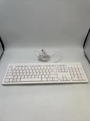 HP 125 White Wired Slim USB Keyboard US M52961-001 Model: TPA-P001K - Image 1 of 4
