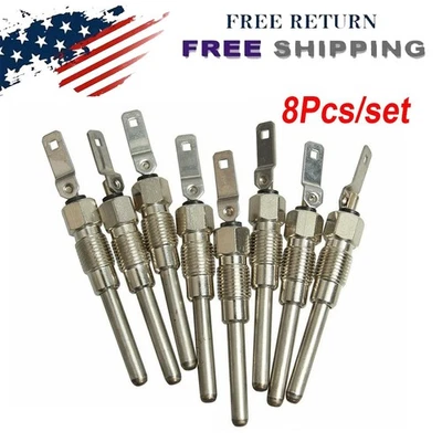 Juego de bujías incandescentes de arranque rápido diésel de 8 piezas para 6,5 L 6,2 L GMC Hummer Chevy Foto 1 de 4