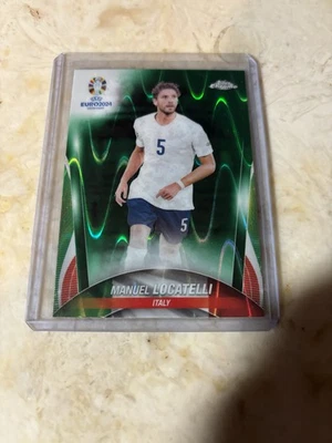 2024 Topps Chrome Uefa Euro - Manuel Locatelli #50 Green RayWave Refractor - Image 1 of 2