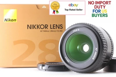 [Casi sin usar en caja] Nikon AF Nikkor 28 mm f/2,8 D lente AF gran angular... - Imagen 1 de 4