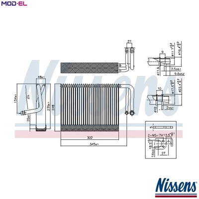 EVAPORATOR AIR CONDITIONING 92327 FOR ALPINA D5 B5 B6/Convertible/Gran B7  BMW - Image 1 of 4