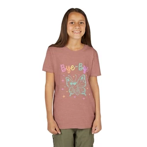 Bye-Bye Butterfly Slogan Youth Tee, Cute Butterfly Shirt, Last Day of School - Picture 1 of 10